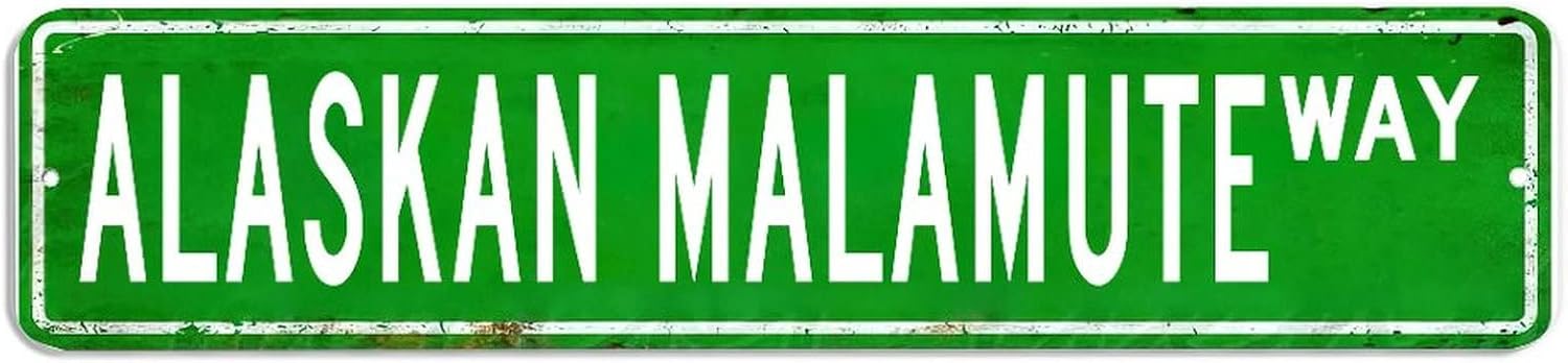 Alaskan Malamute Metal Sign Wall Decor