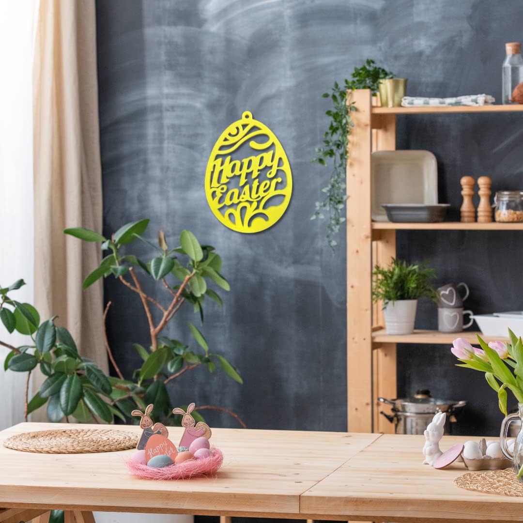 FRESHe Happy Easter Yellow Door Sign