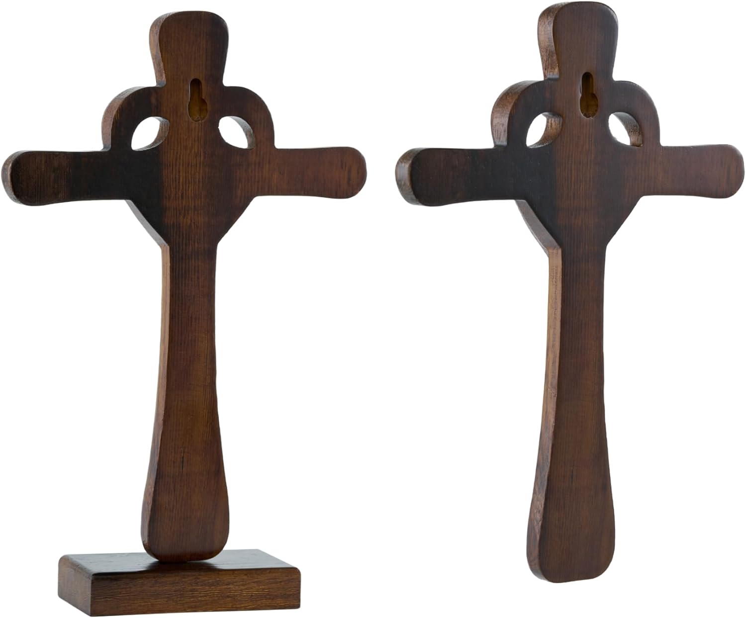 DAICAT Hand-Carved Wooden Cross Wall Decor 10 Inch