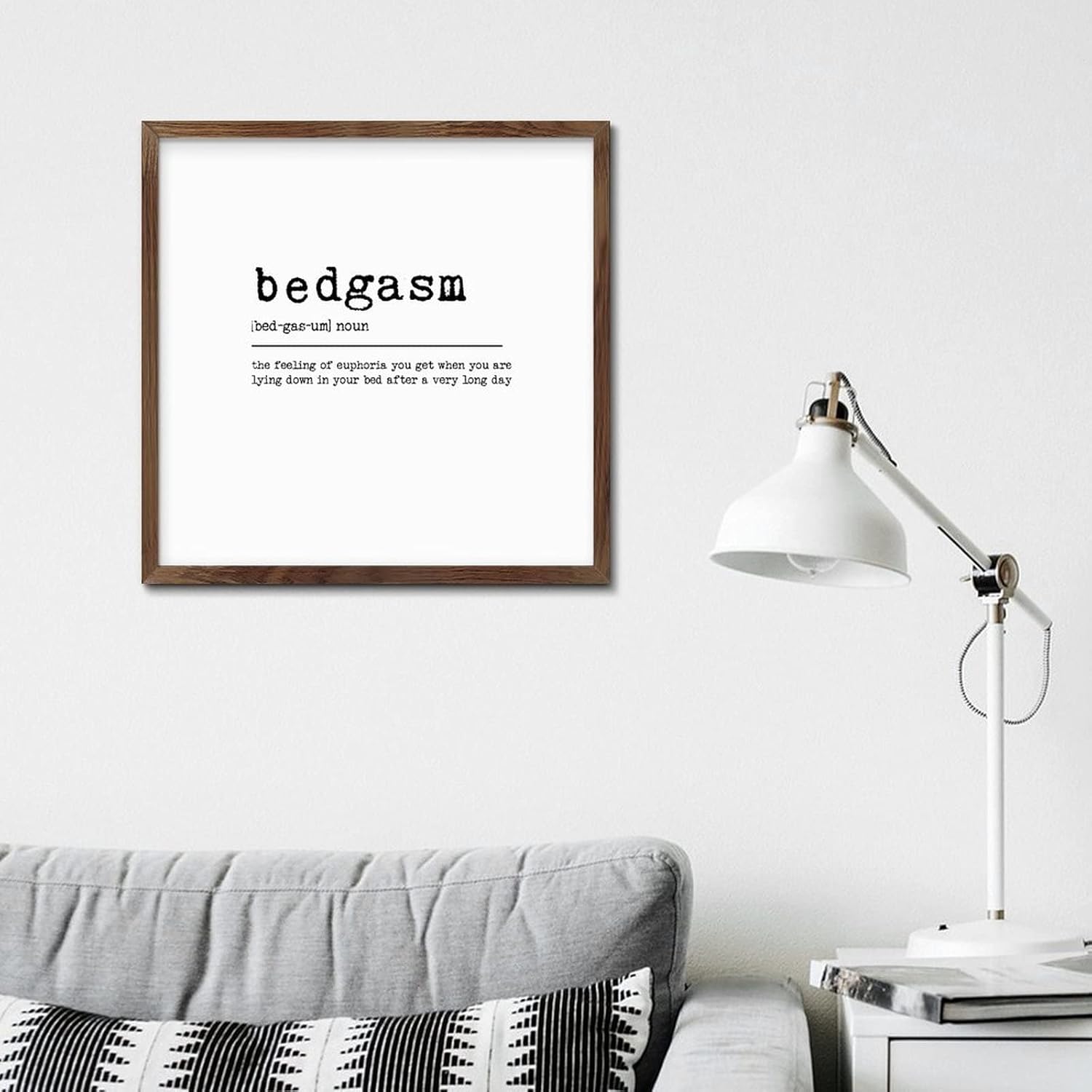 Personalized Framed Wall Art Sign 12x12in Wood Decor