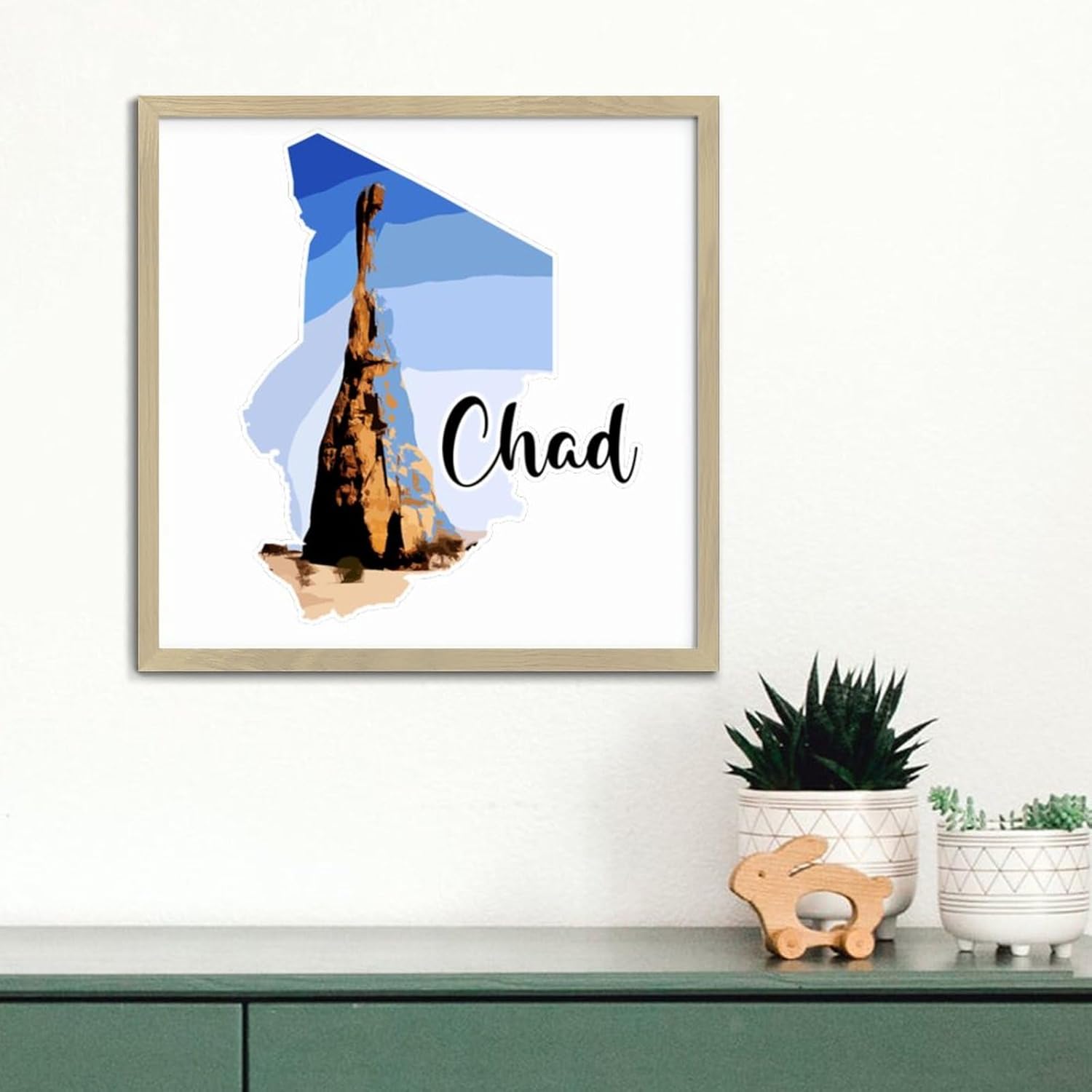Chad Wood Framed Printed Sign Wall Art Decor