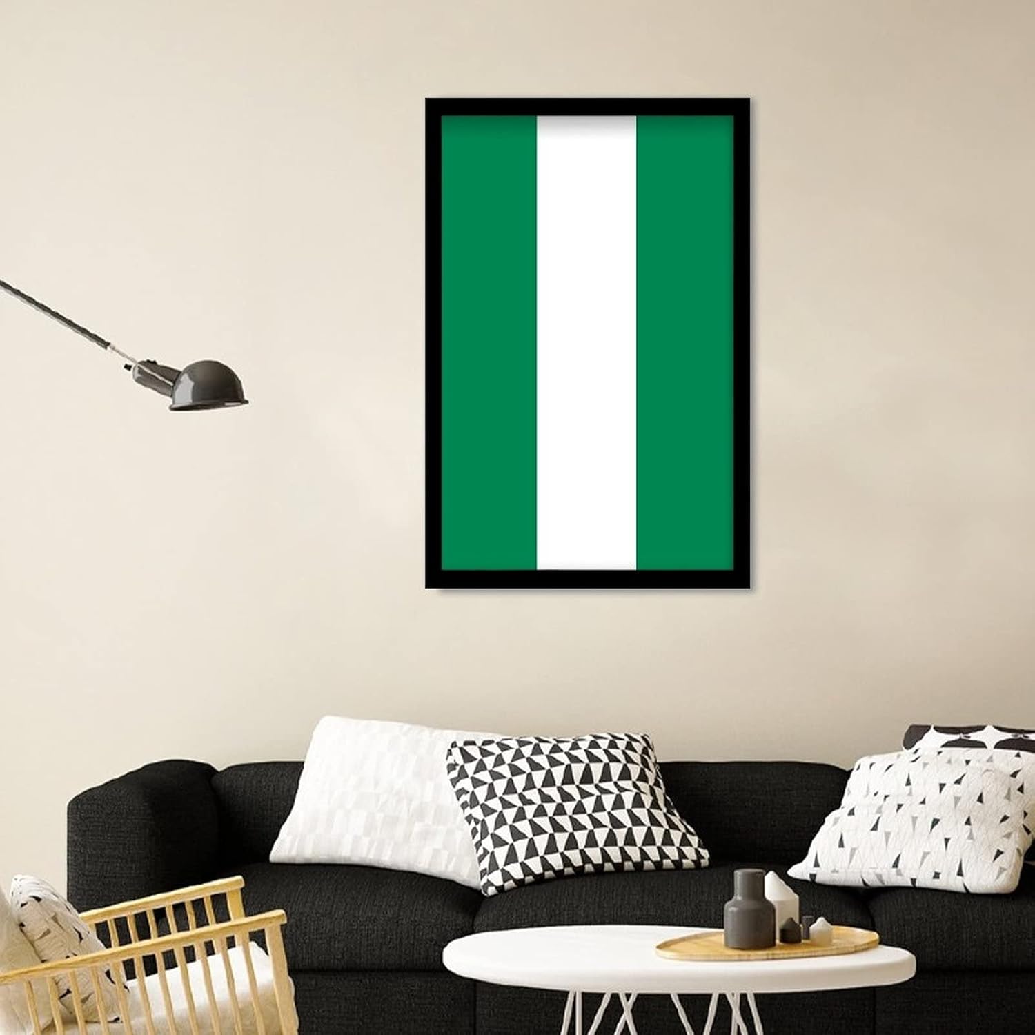 Nigeria Flag Wall Art Framed Decor 8x12in Table Sign