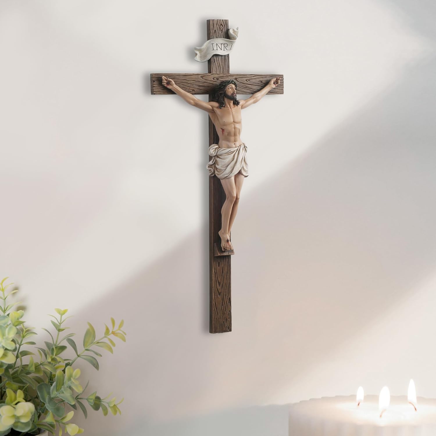 Grace4Joy 9 Inch Wall Cross for Catholic Home Decor