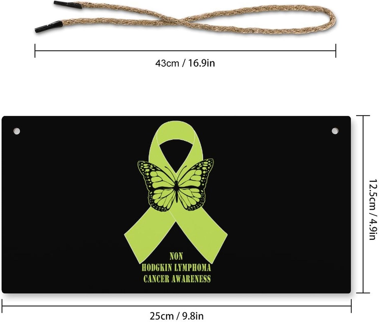 Non Hodgkin Lymphoma Awareness Wooden Wall Hanging Decor