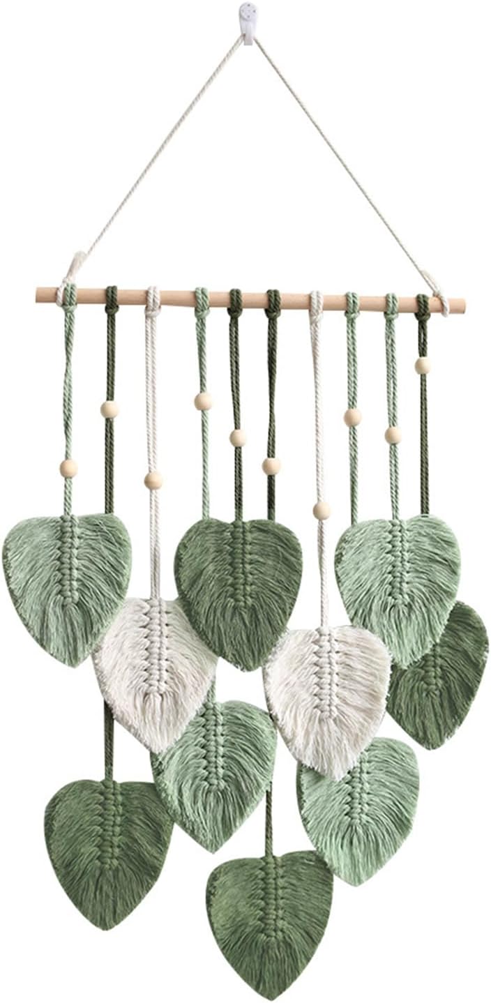 Macrame Leaf Wall Hanging Boho Wall Decor for Home