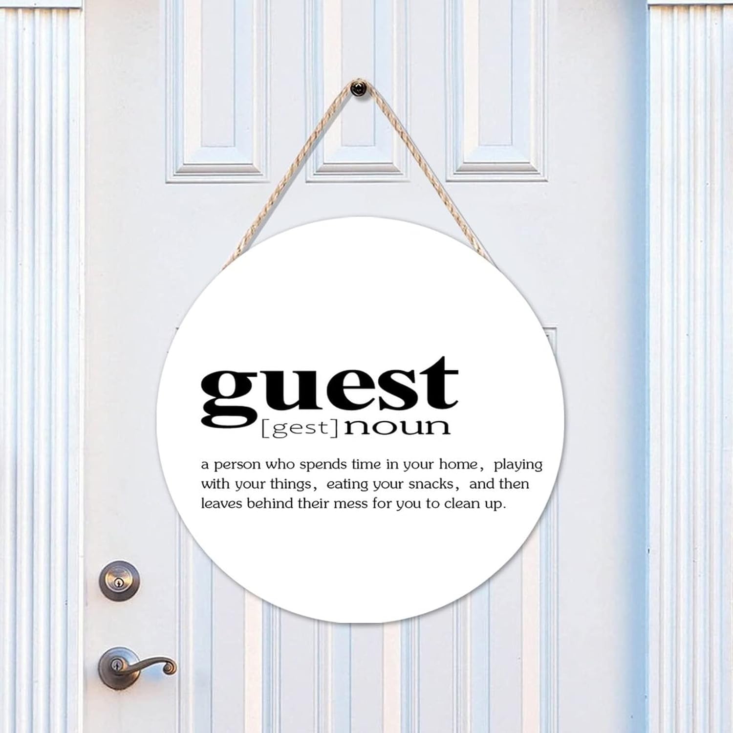 Ditooms 10x10in Wooden Hanging Sign Wall Decor