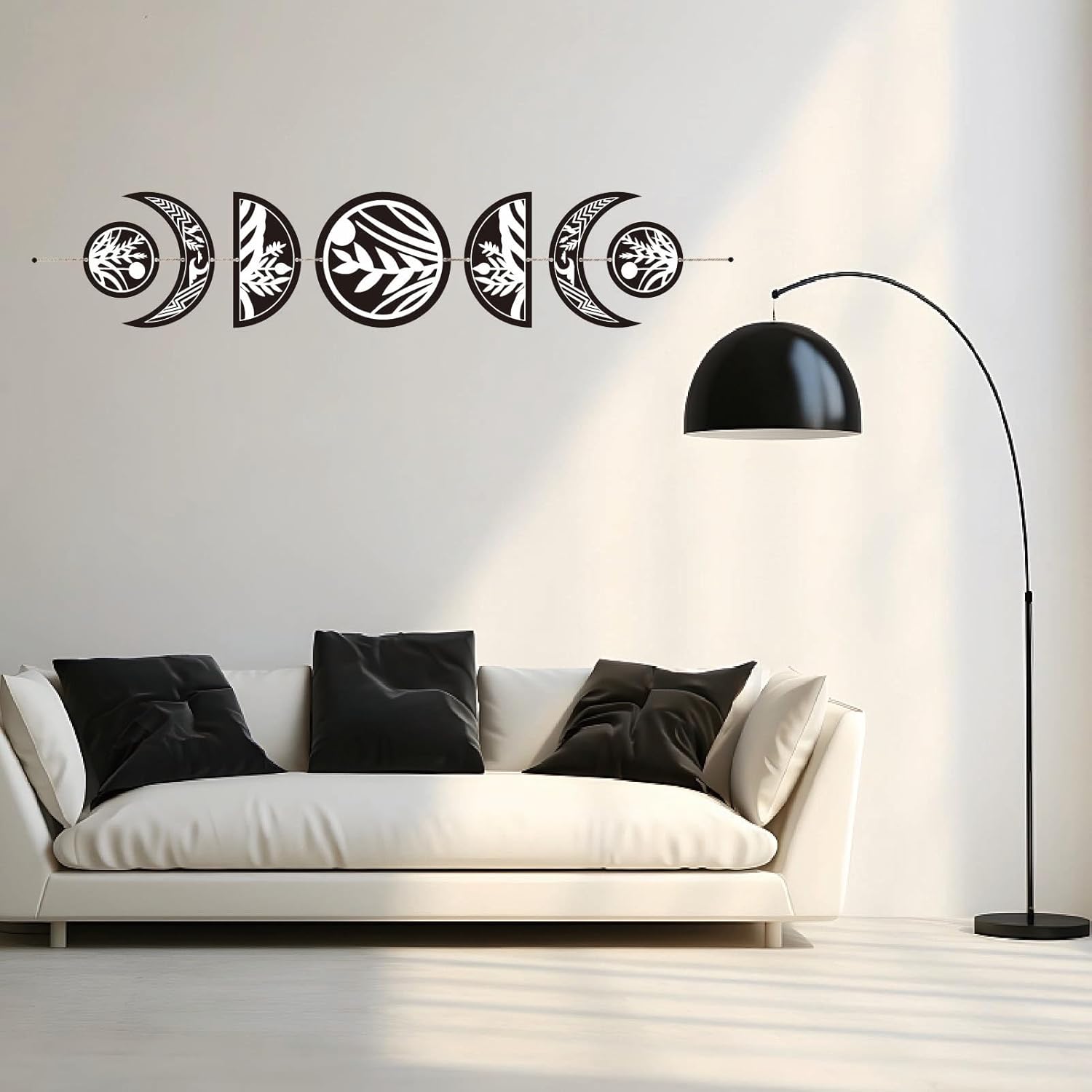 7Pcs Moon Phase Wall Decor Boho Wood Art