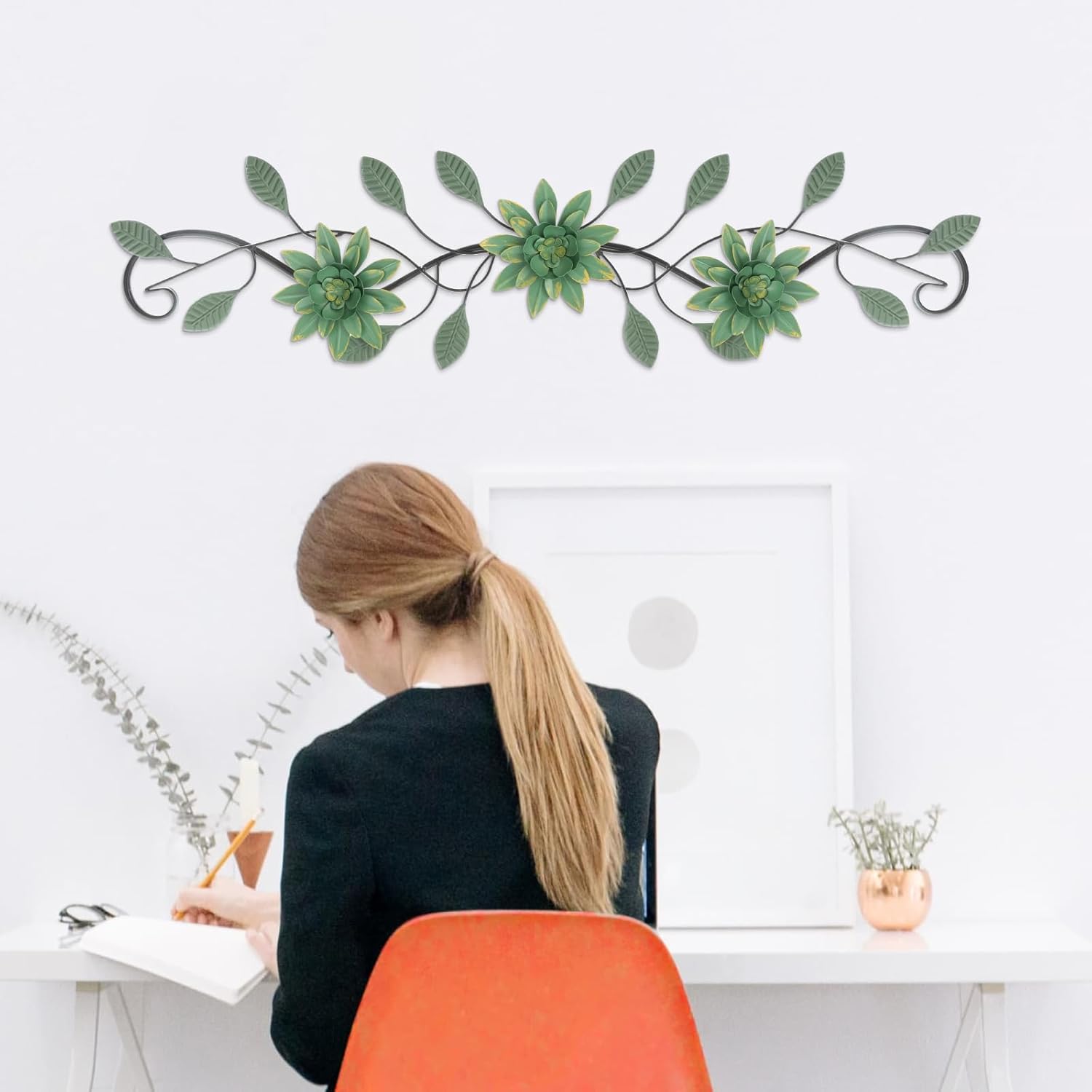 Modern Minimalist Metal Wall Art Iron Decor Green