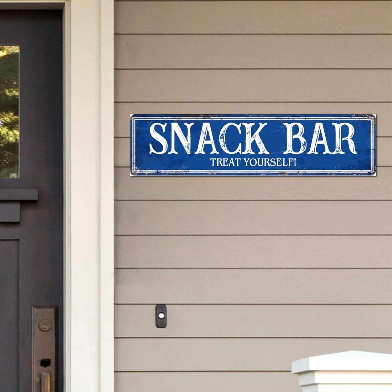 Madcolitote Rustic Snack Bar Wood Sign 6x24in