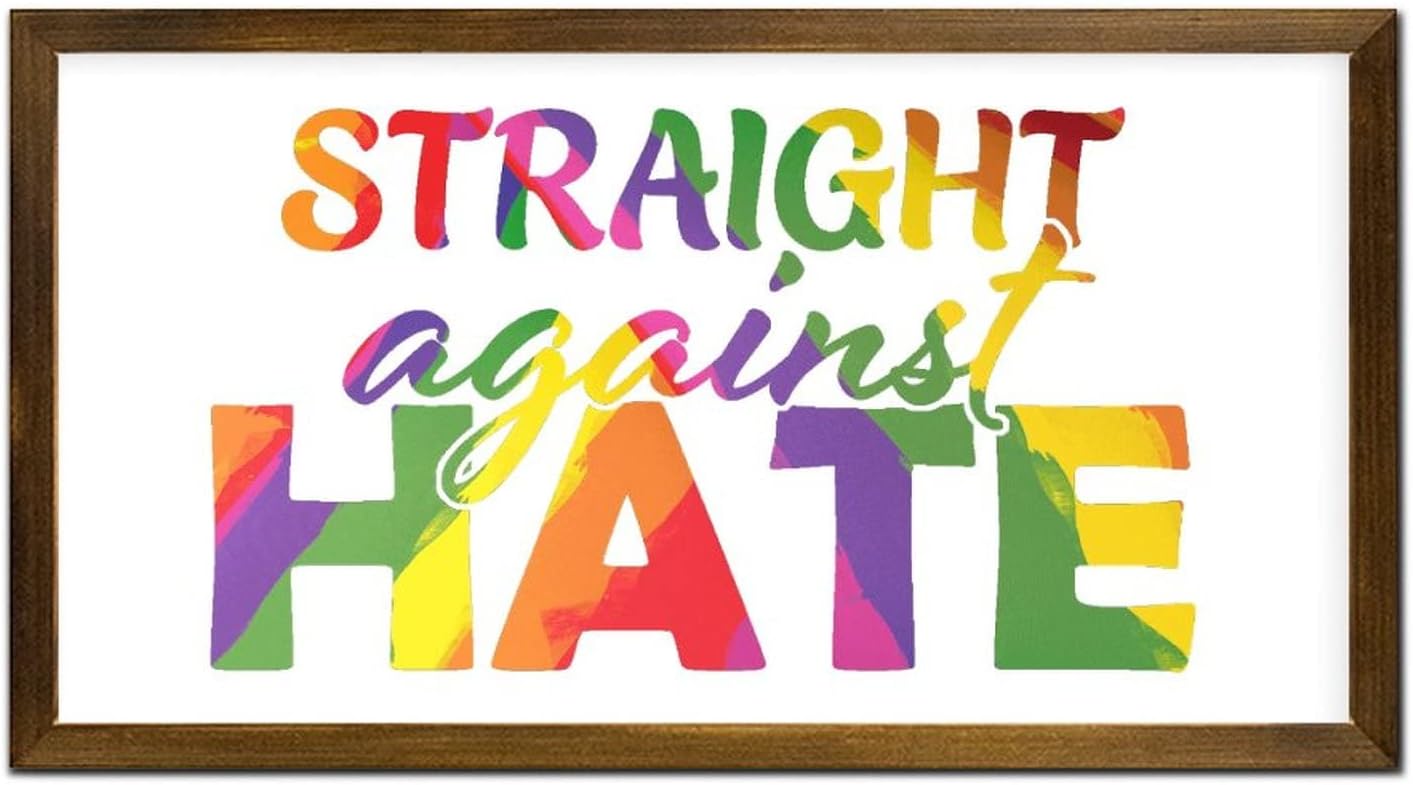 LGBTQ Pride Wood Wall Sign 12x22 Inches