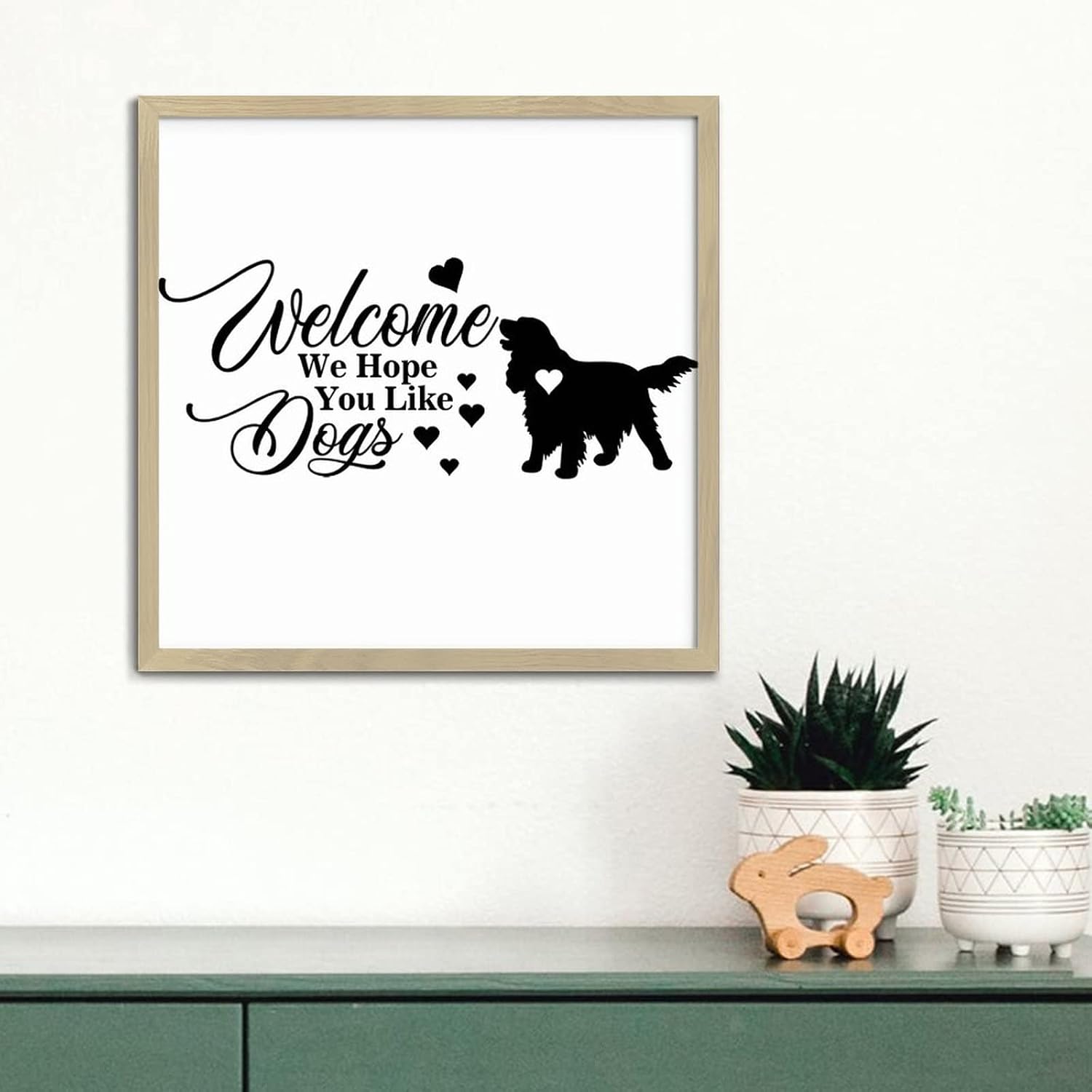 Welcome We Hope You Like Dog Rustic Wood Sign 1