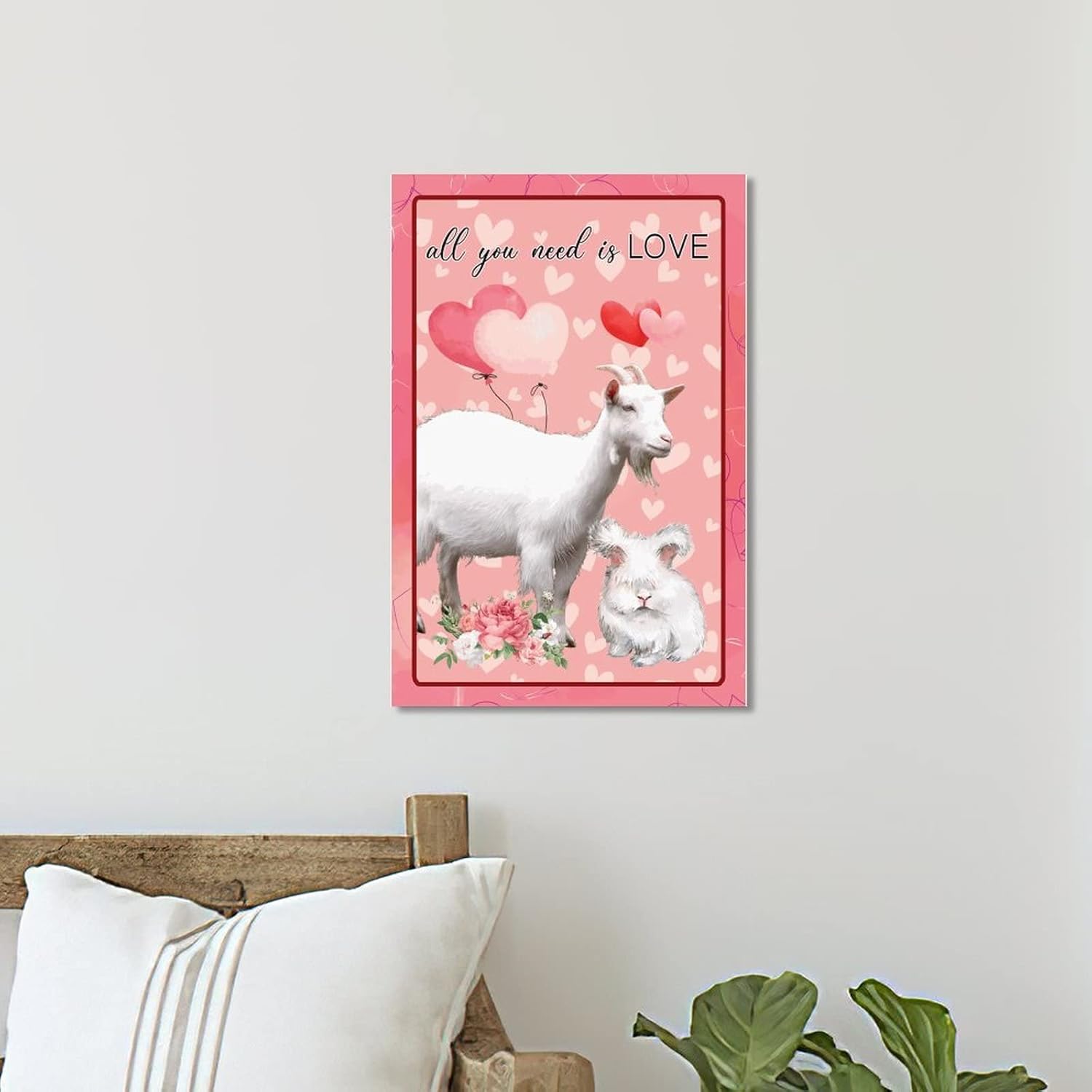 Wodevor Valentines Day Wooden Wall Sign 8x12in All You Need is Love