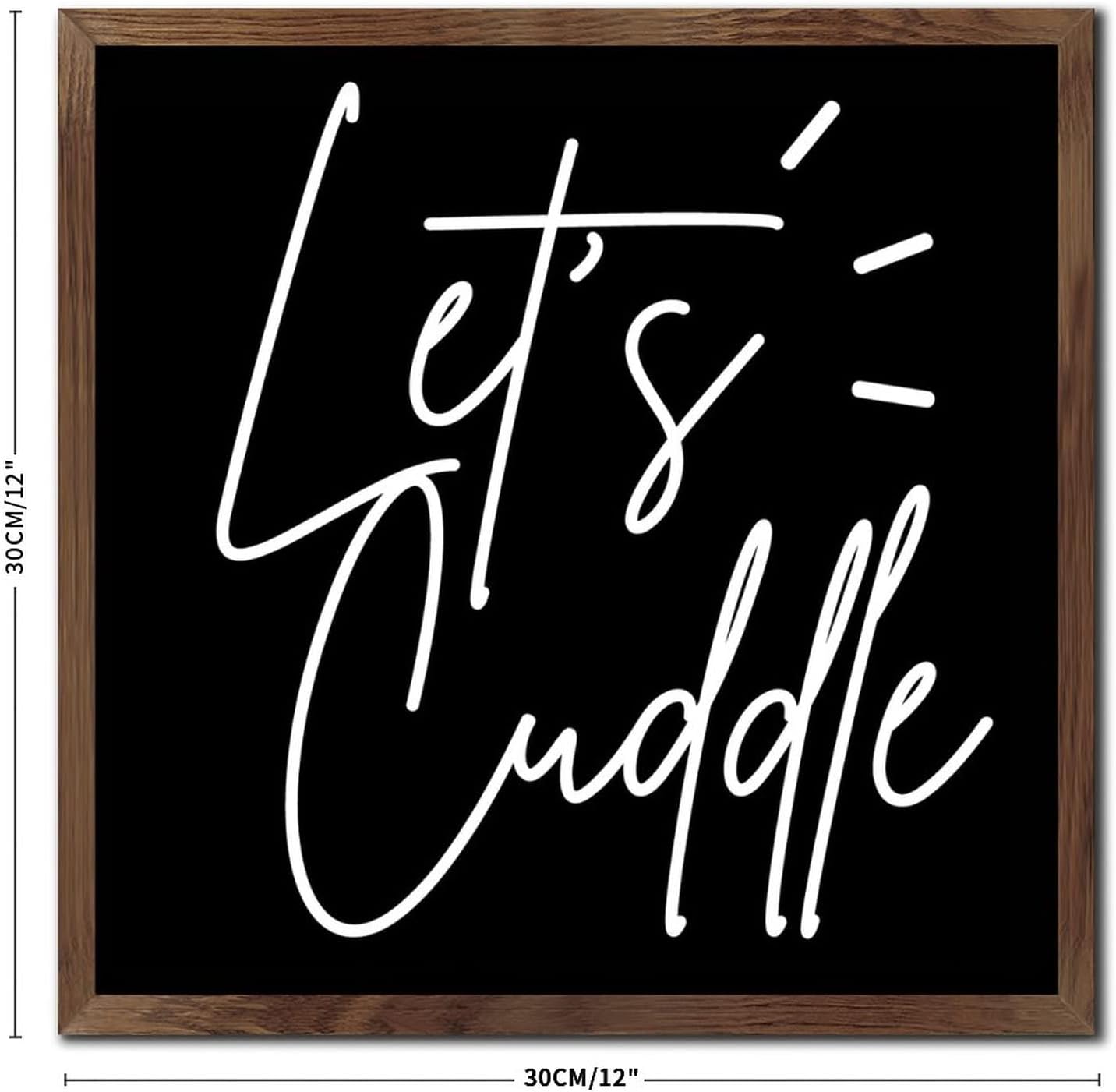 Rustic Wood Framed Sign 12x12in Wall Decor