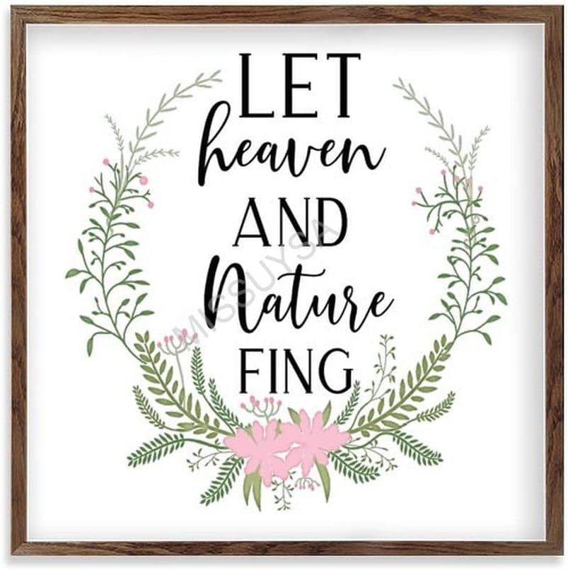 Framed Wood Sign 12x12 Rustic Farmhouse Wall Decor