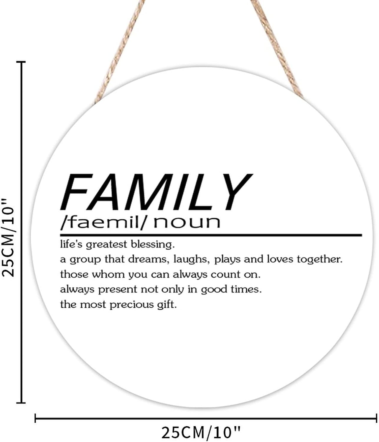 Funny Noun Dictionary Family Wooden Wall Sign Ready to Hang