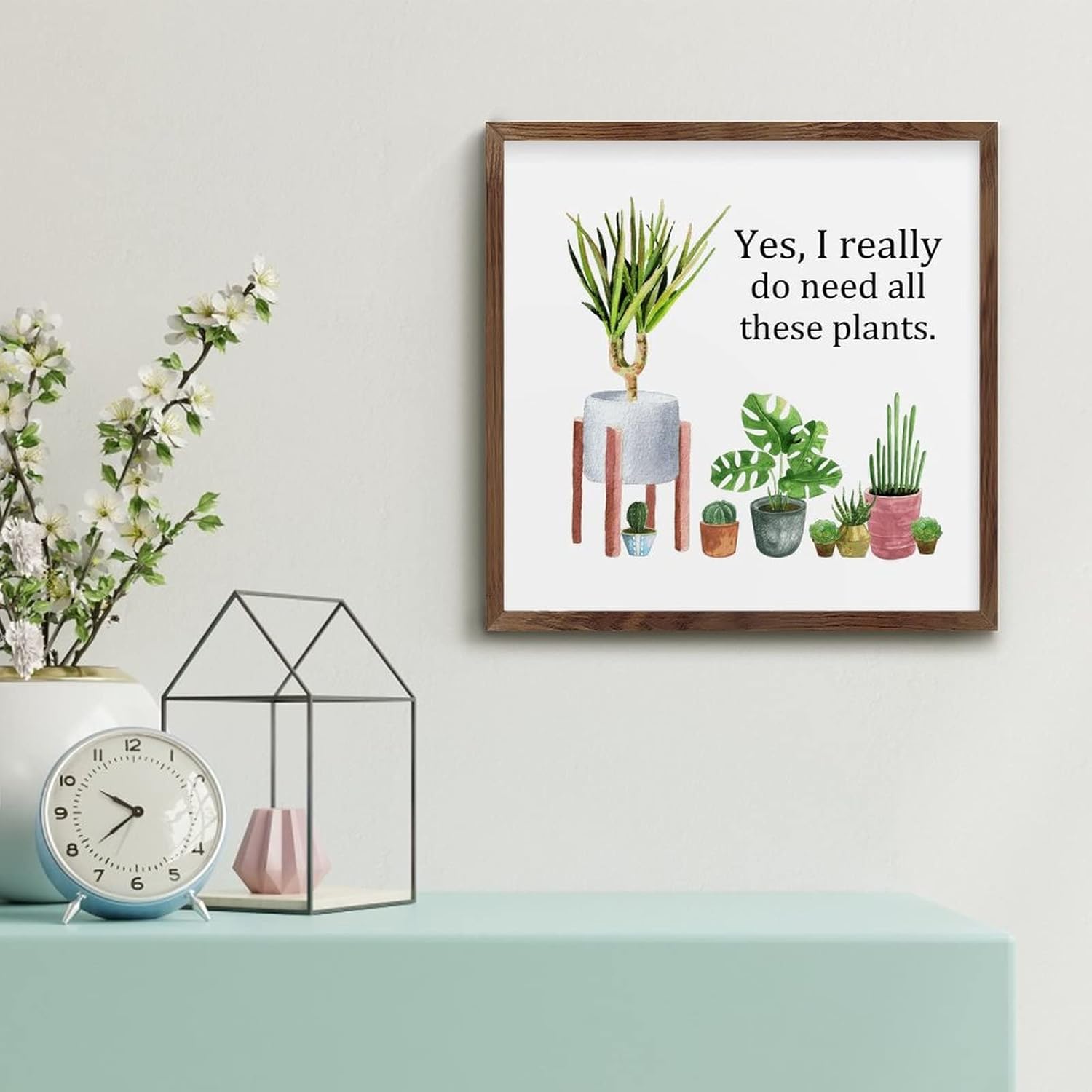 Plant Lover Lady Mum Gardener Gift Wood Sign 12x12