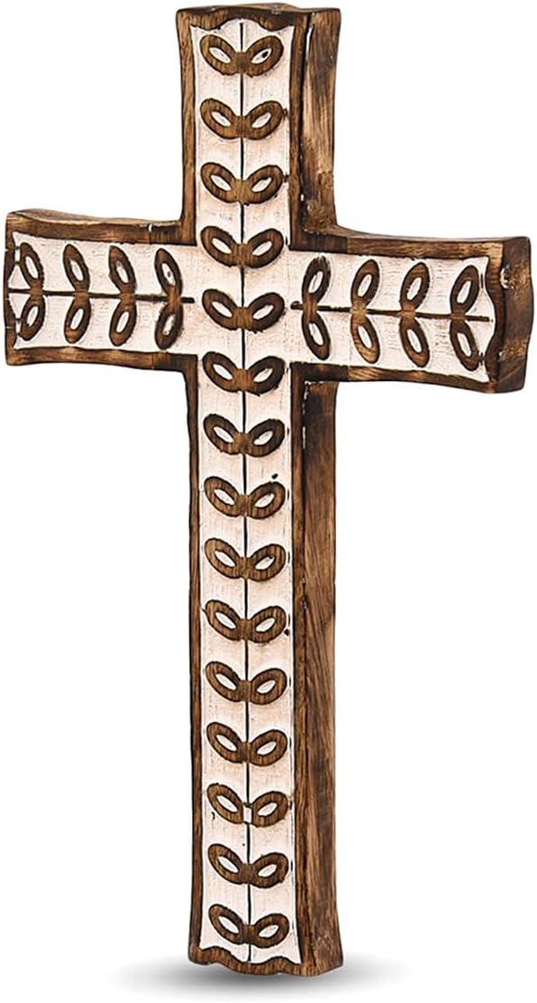 Mahasu Cross Mango Wood Handmade Wall Decor