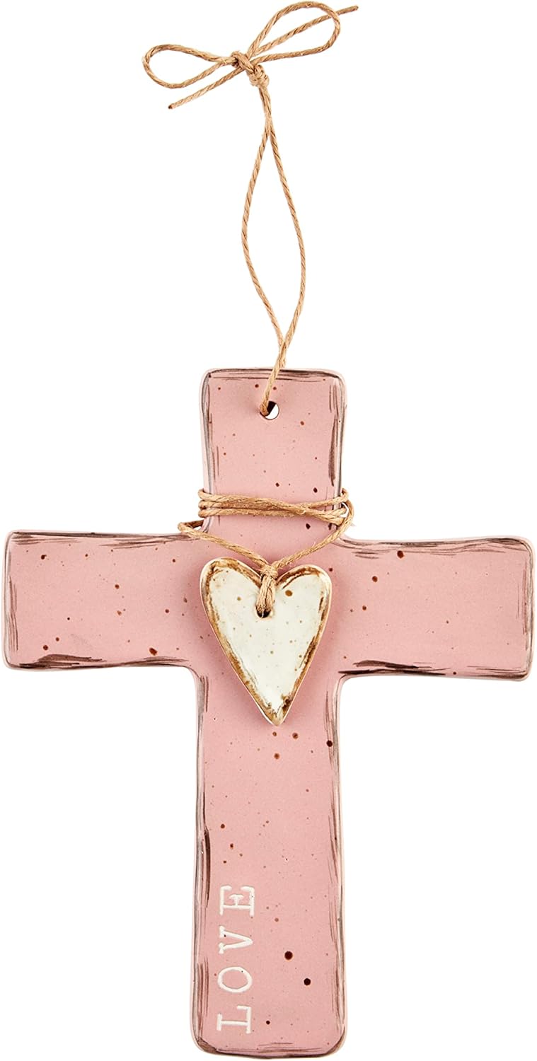 Mud Pie Spring Heart Cross Love 6 12 x 5