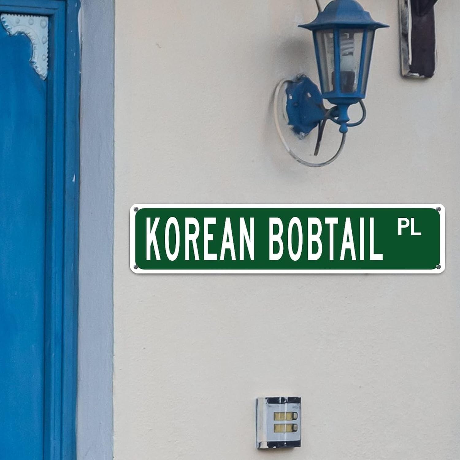 Korean Bobtail Metal Wall Sign Decor
