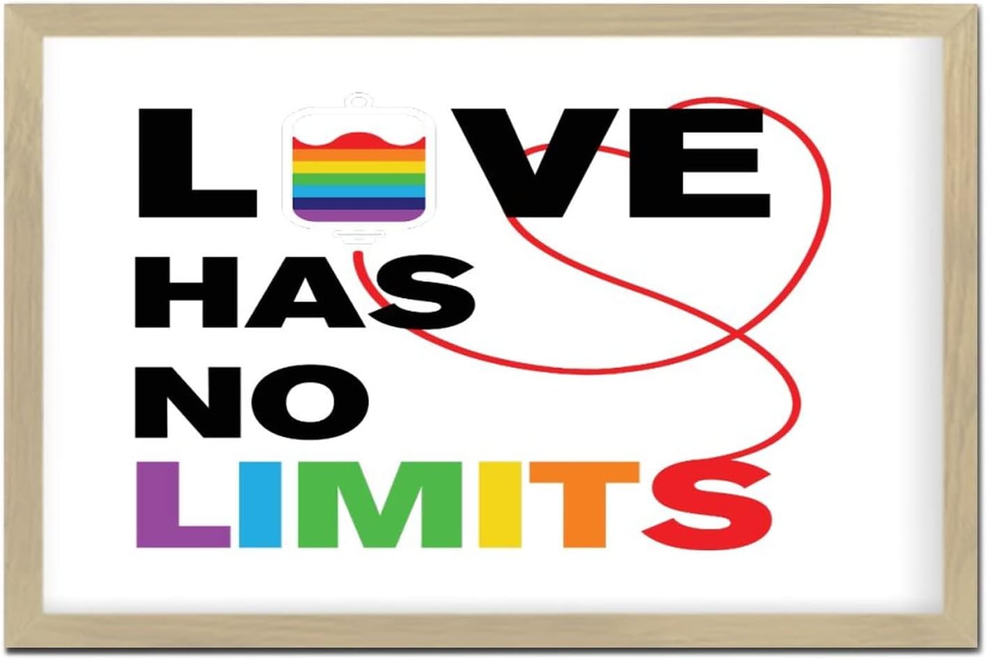 Love Has No Limits Wooden Wall Decor Sign 8x12in