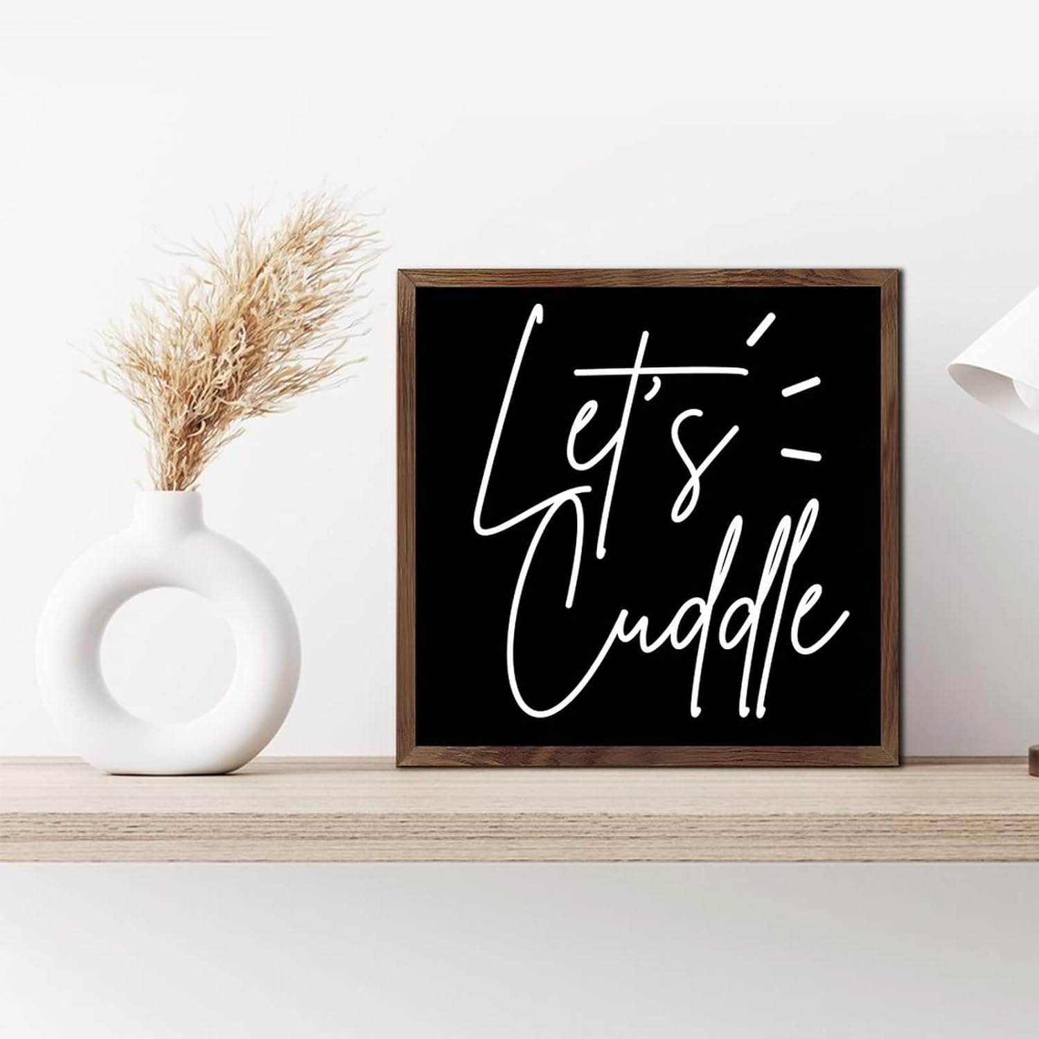 Rustic Wood Framed Sign 12x12in Wall Decor