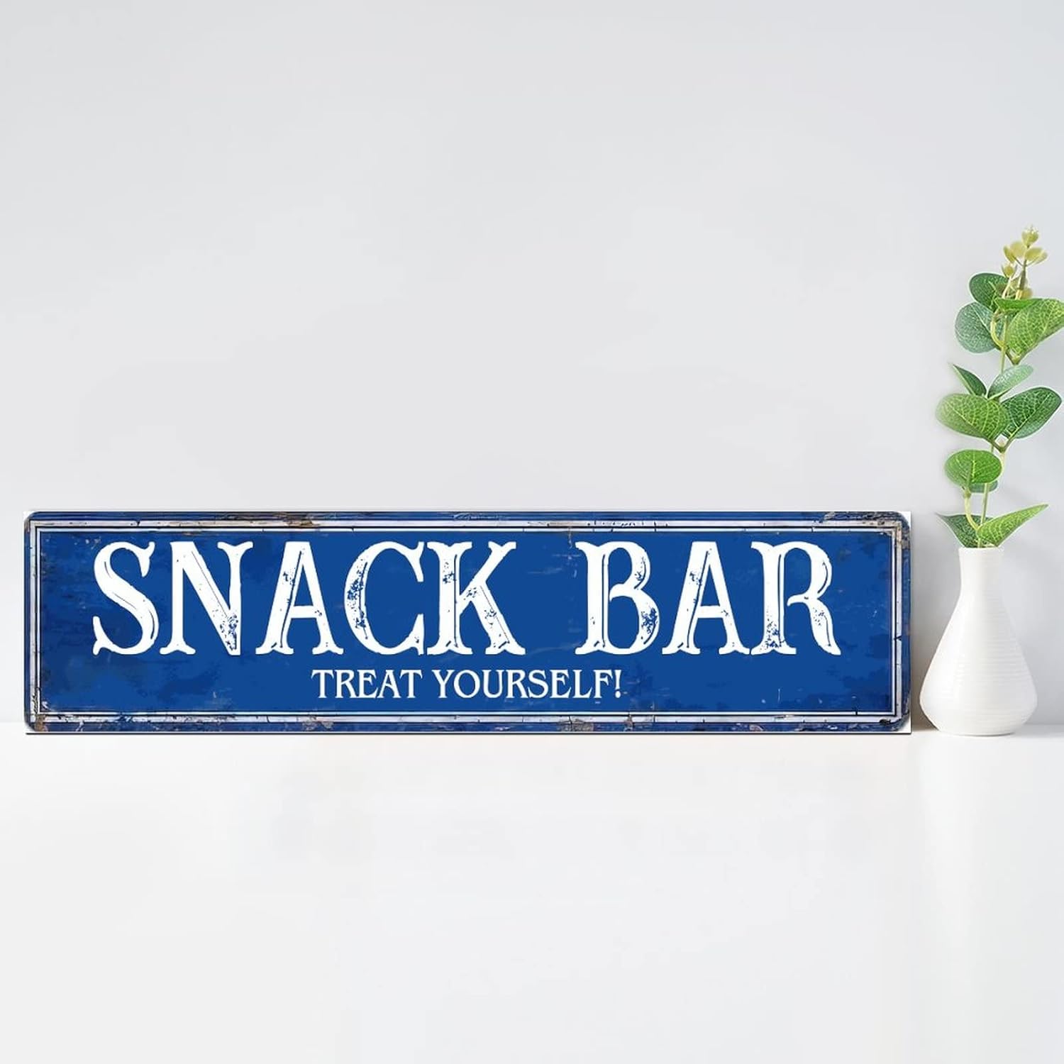 Madcolitote Rustic Snack Bar Wood Sign 6x24in