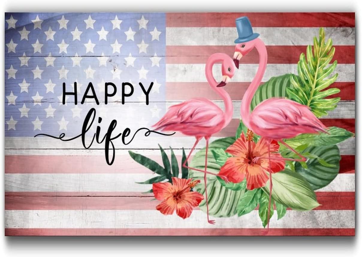 American Patriotic Memorial Day Wooden Plaque 12x16in