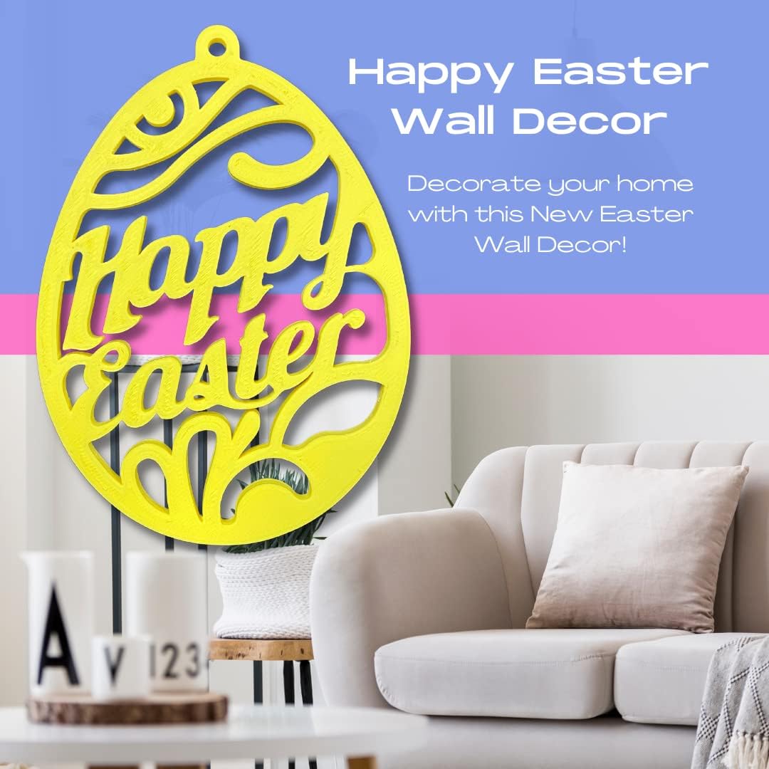 FRESHe Happy Easter Yellow Door Sign