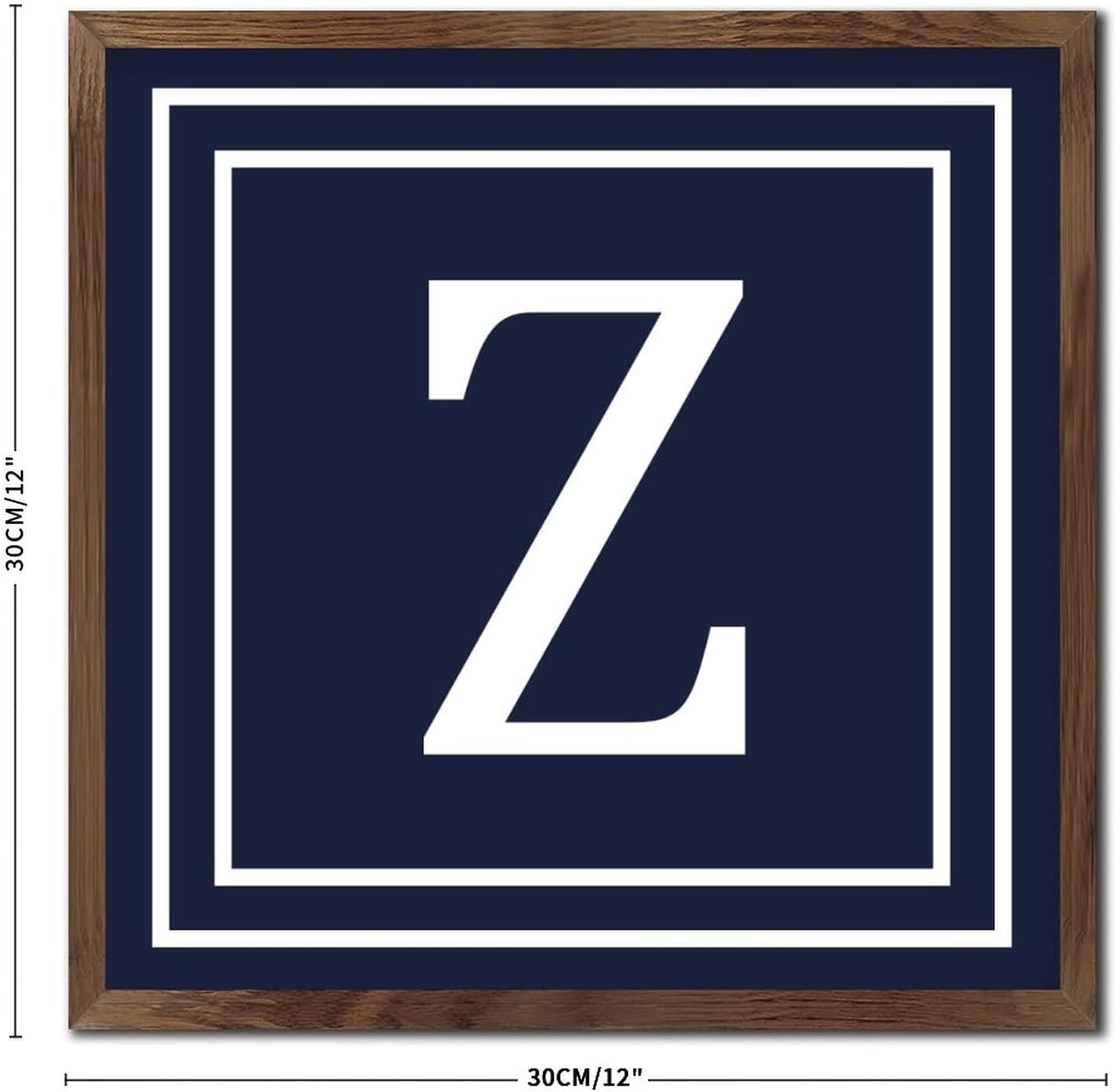 Hanging Framed Wall Art Sign Initial Letter Z Monogram Decor