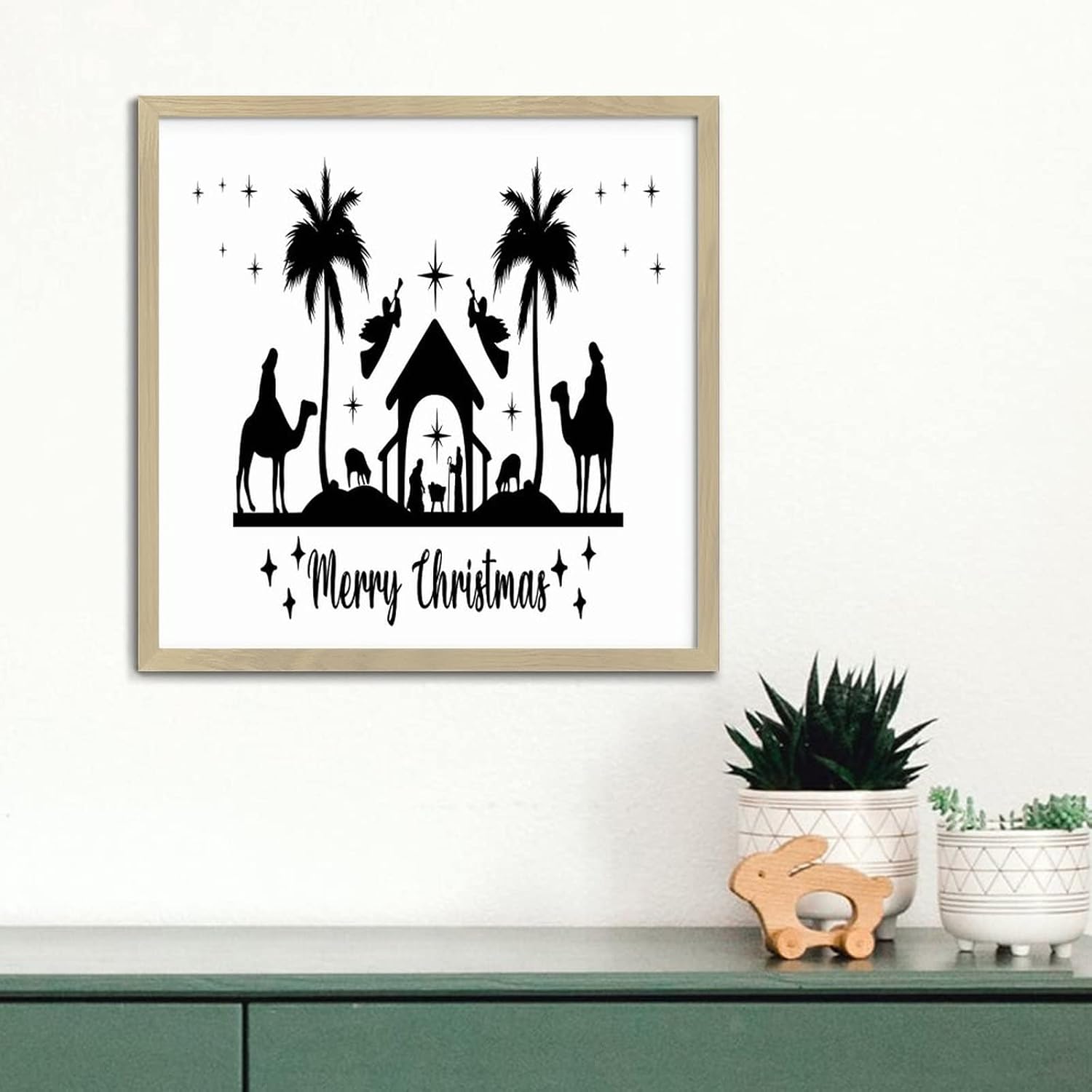 Funny Christmas Wall Decor Sign 12x12in Wood Frame