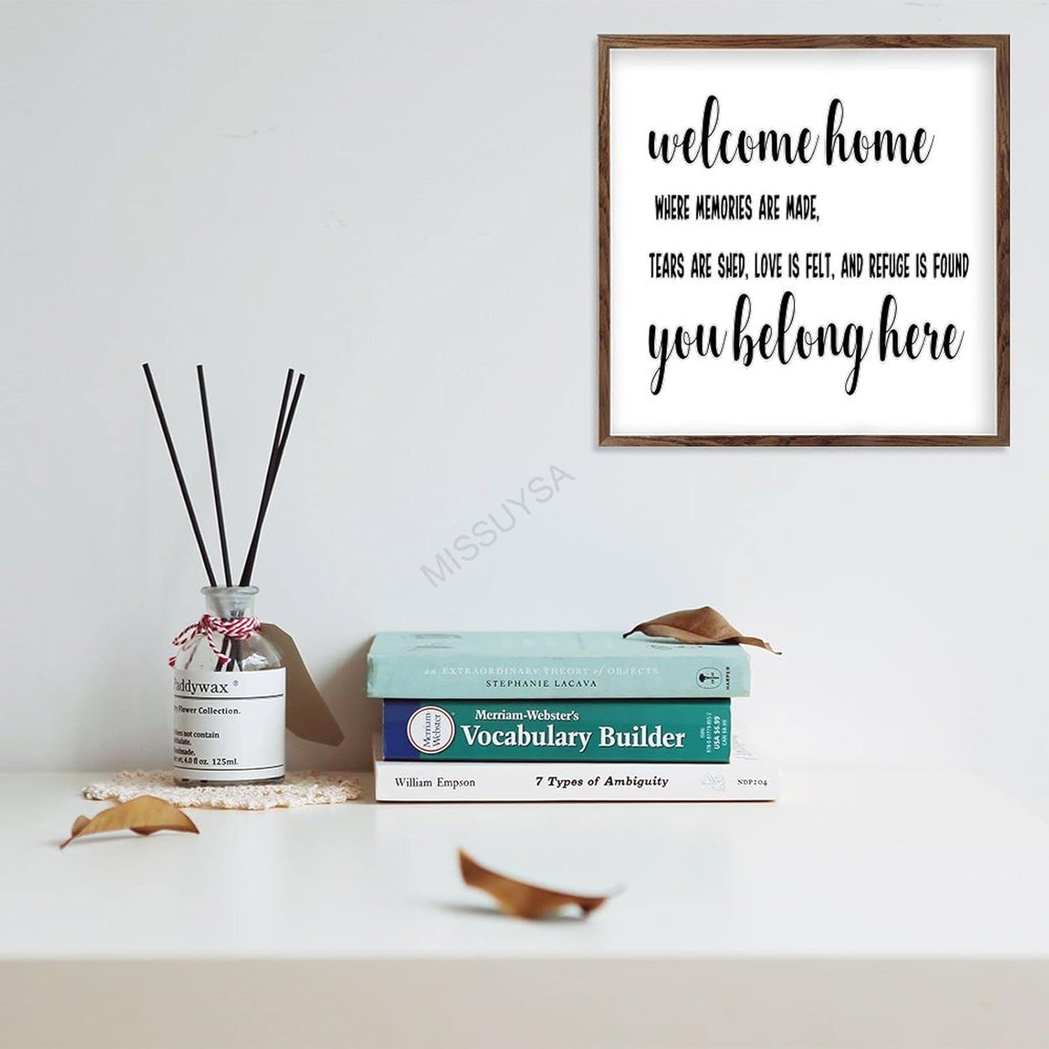 Welcome Home You Belong Here Framed Wood Sign