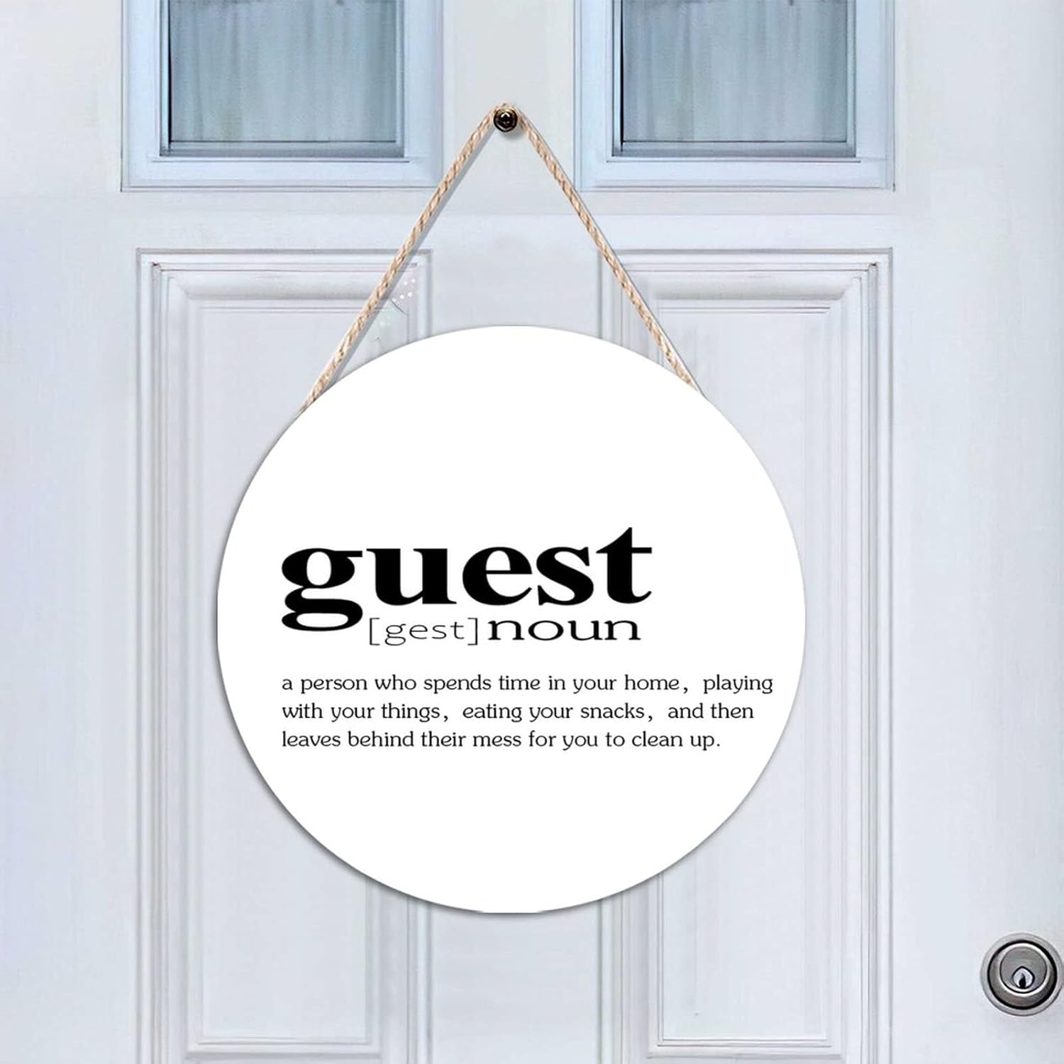 Ditooms 10x10in Wooden Hanging Sign Wall Decor