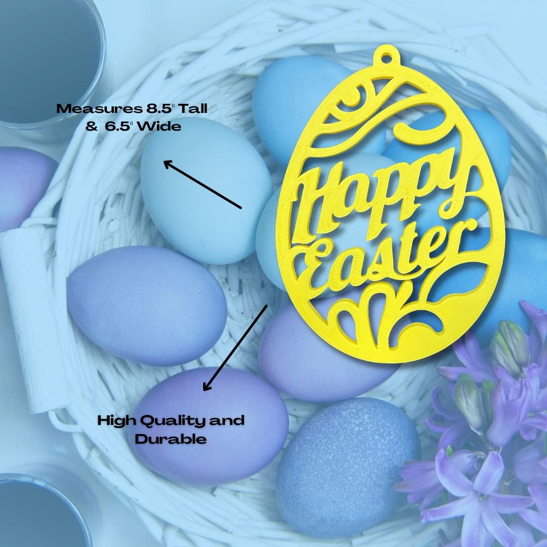 FRESHe Happy Easter Yellow Door Sign