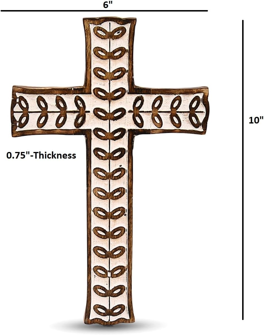 Mahasu Cross Mango Wood Handmade Wall Decor