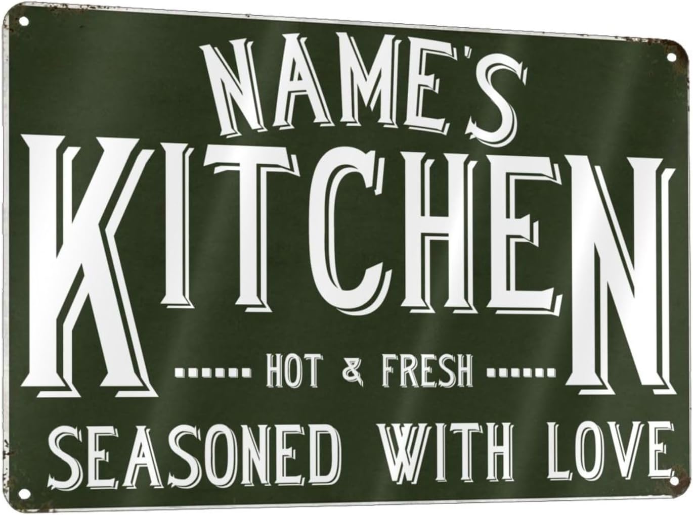 Personalized Kitchen Wall Sign with Custom Name 1
