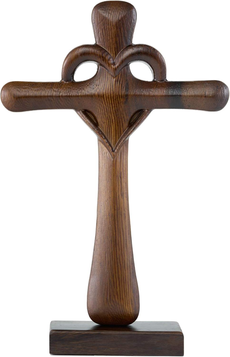 DAICAT Hand-Carved Wooden Cross Wall Decor 10 Inch