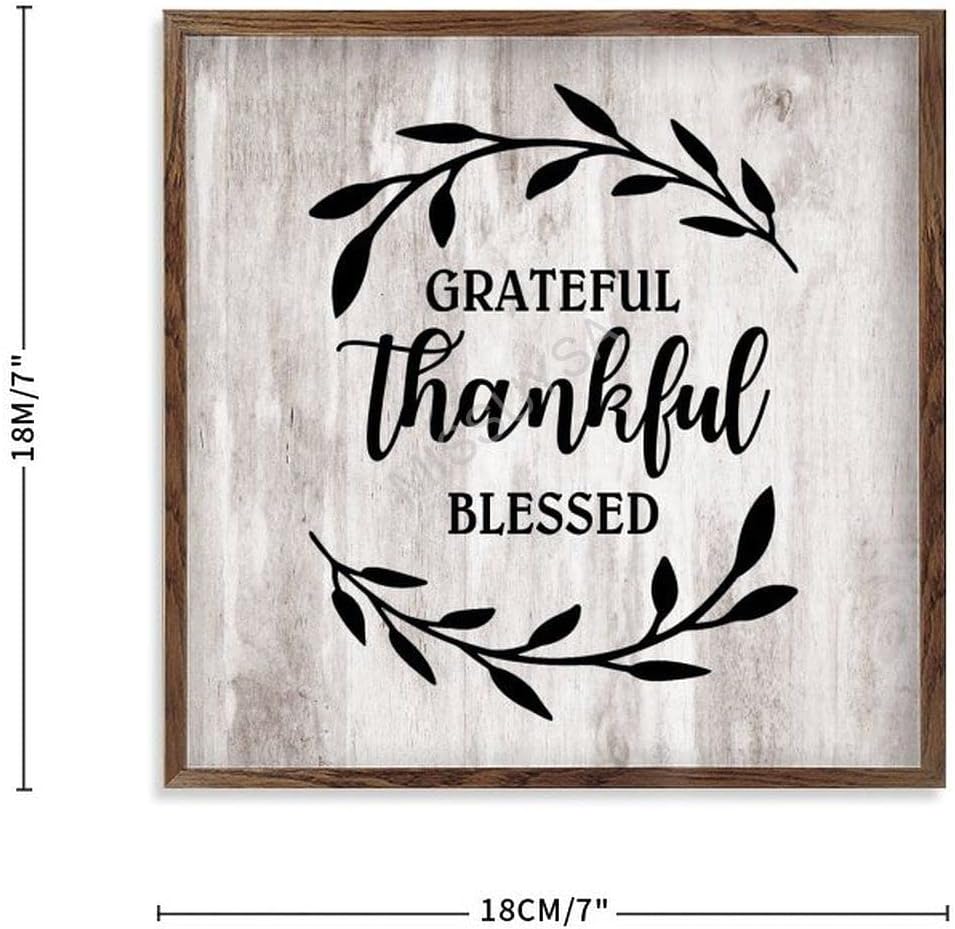 Framed Wood Sign 7x7 Rustic Farmhouse Wall Decor