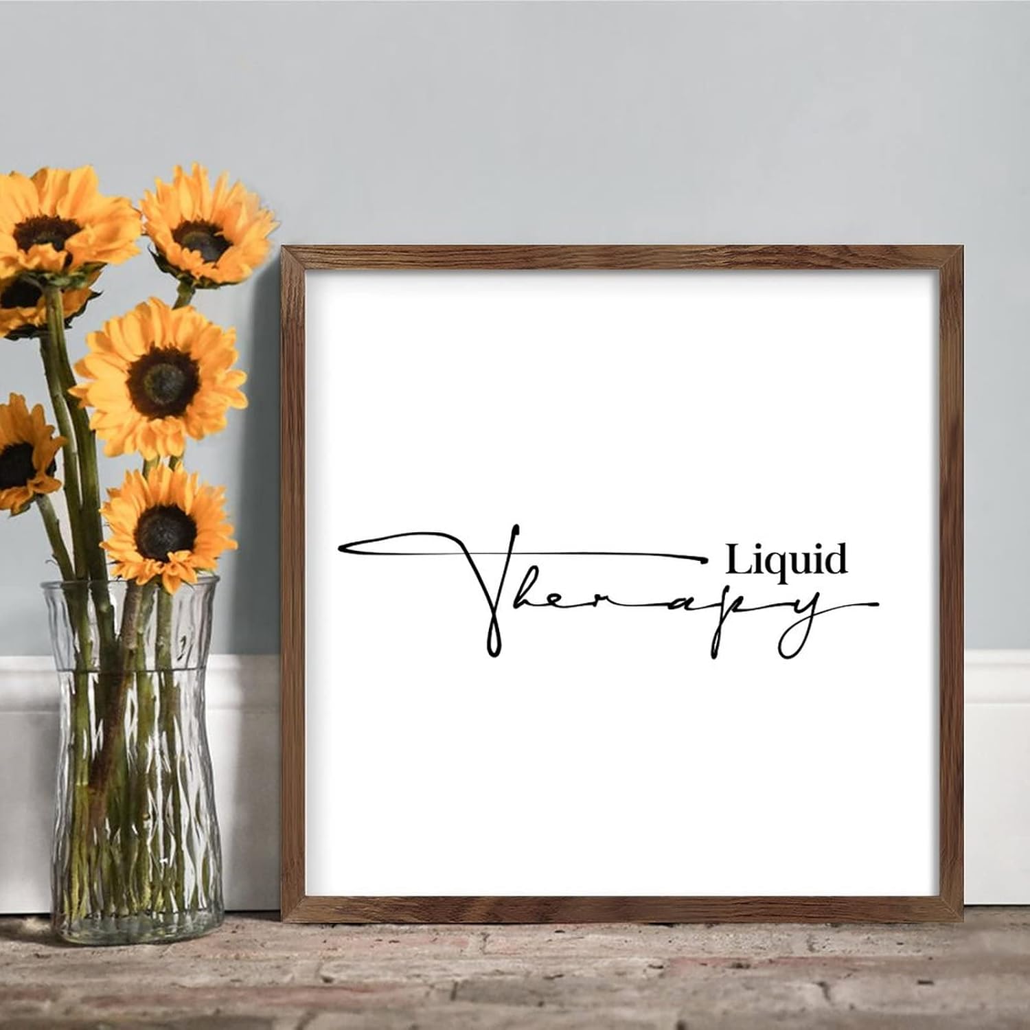 Liquid Therapy 12x12 Wood Framed Sign Wall Art