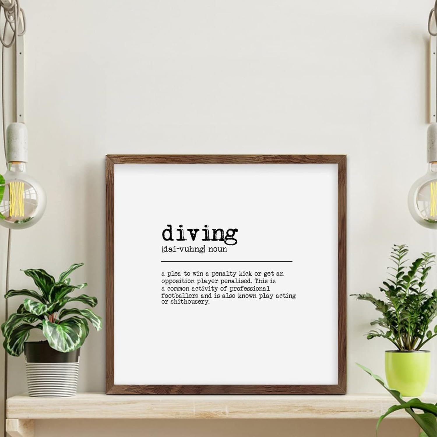 Distressed Wood Framed Wall Decor Sign 12x12in