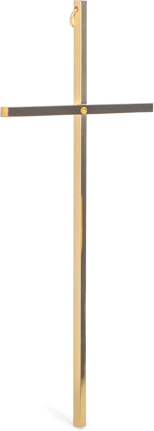 Dicksons Goldtone 8 Inch Metal Wall Cross