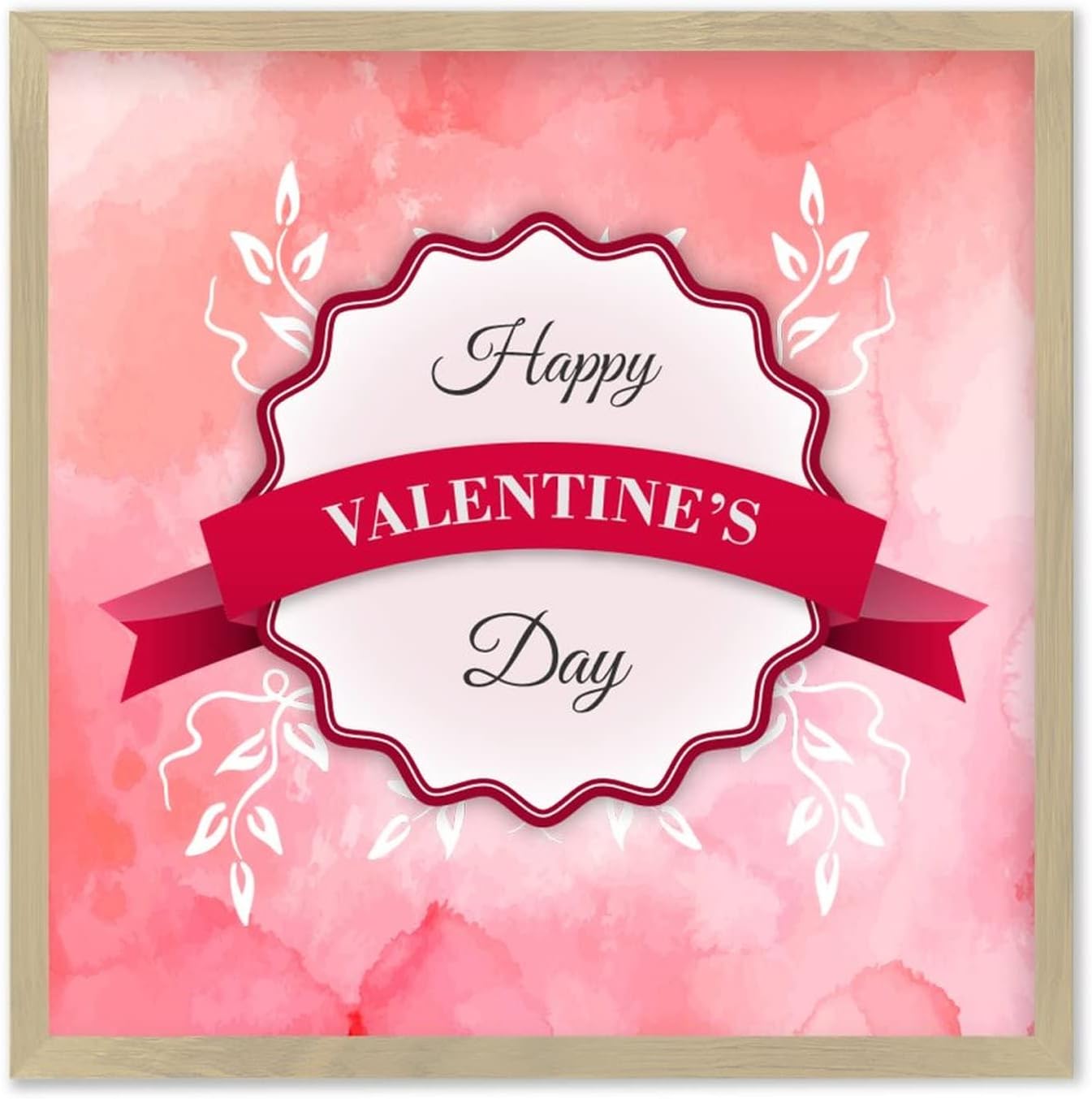 Rustic Wood Wall Decor Sign 12x12 Happy Valentines Day
