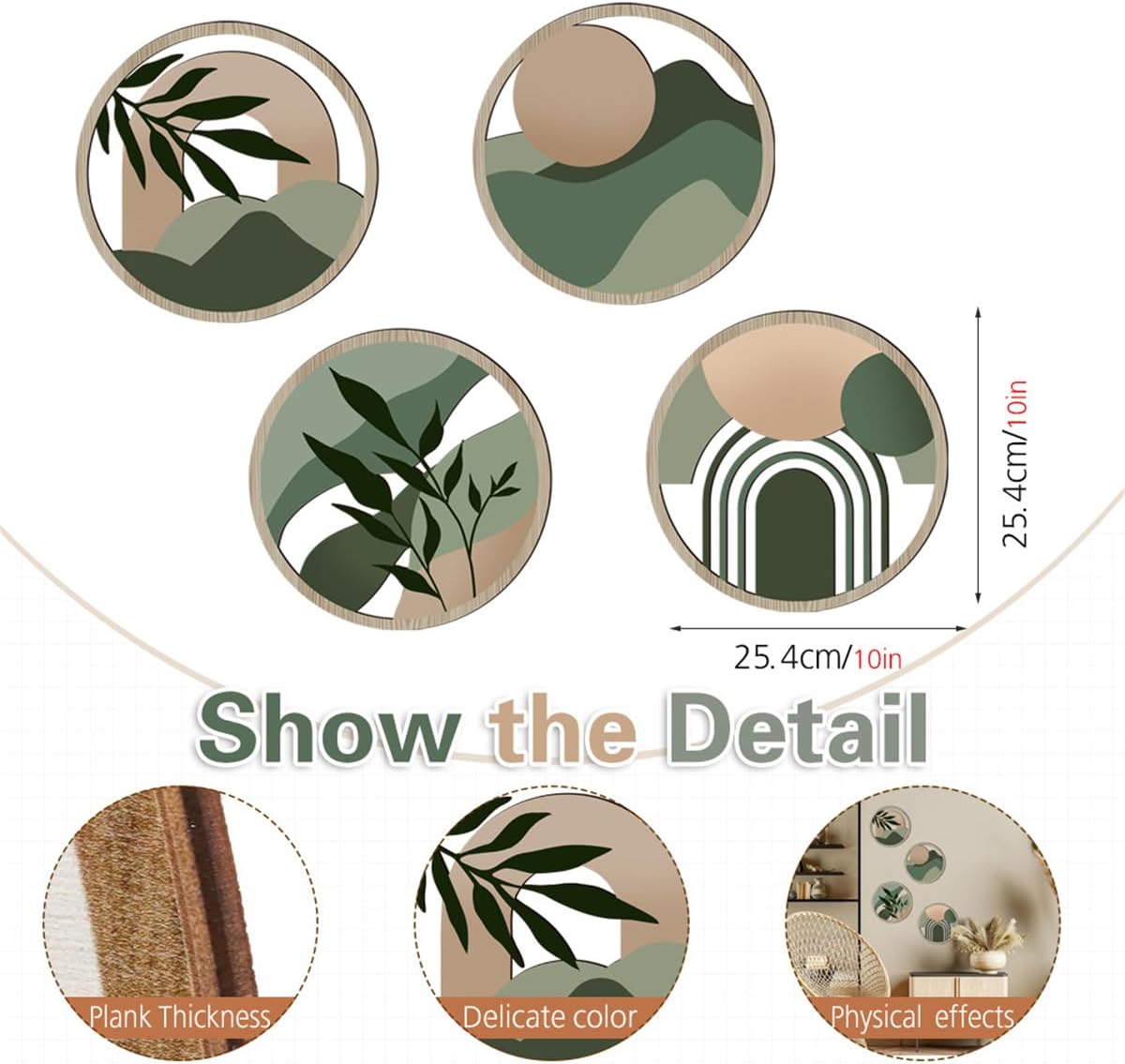 Price Xes Boho Wall Decor 4 Pcs Round Wall Art