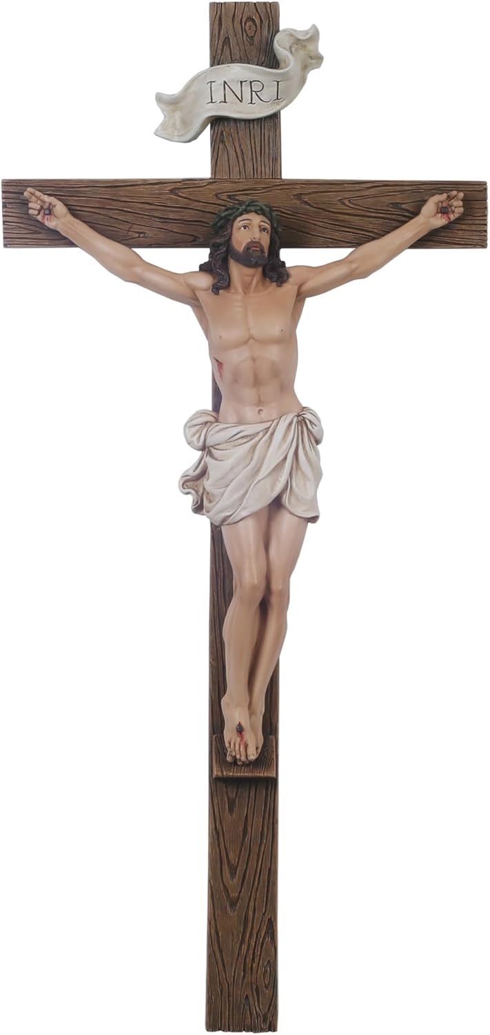 Grace4Joy 9 Inch Wall Cross for Catholic Home Decor