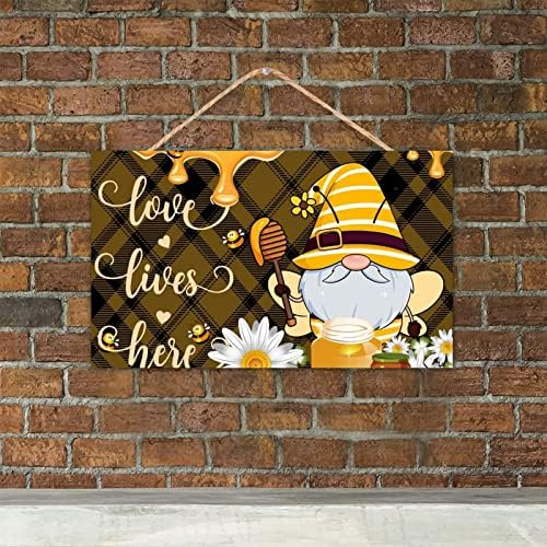 Summer Gnomes Wall Decor 12x20 Inch Rustic Sign
