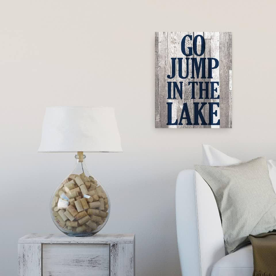 Go Jump In The Lake Farmhouse Wall Decor Sign 16x20