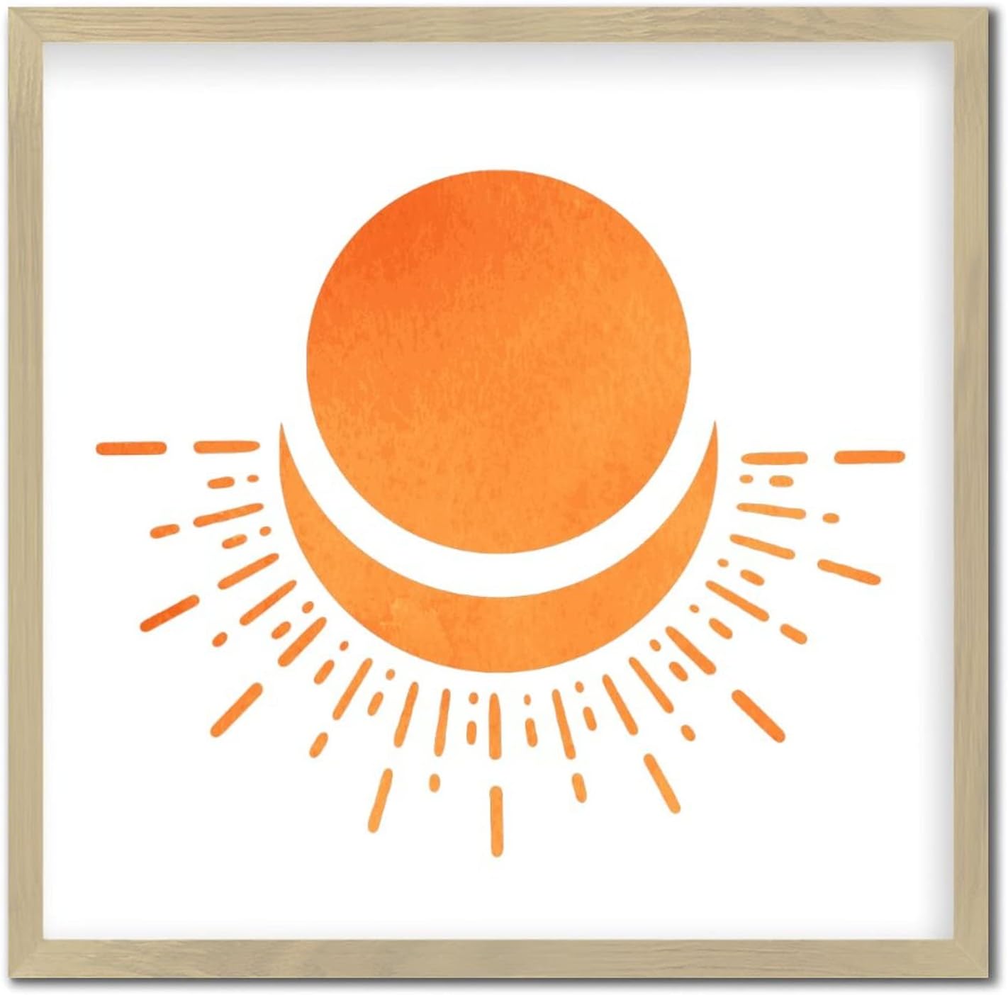 Geometry Orange Rustic Wall Hanging Plaque Modern Farmhouse Decor 12x12in
