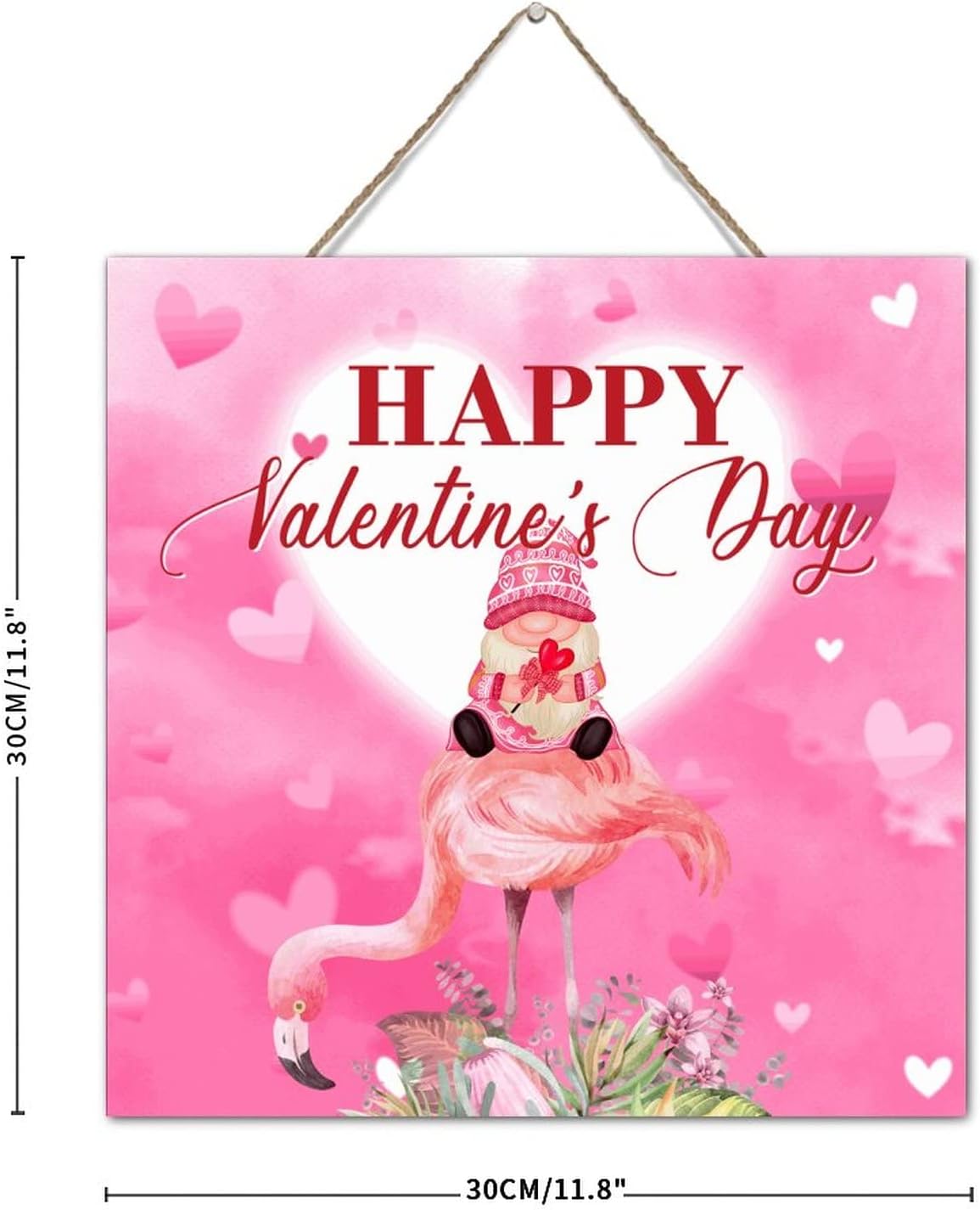 Autravelco Flamingo Gnome Wall Art Sign