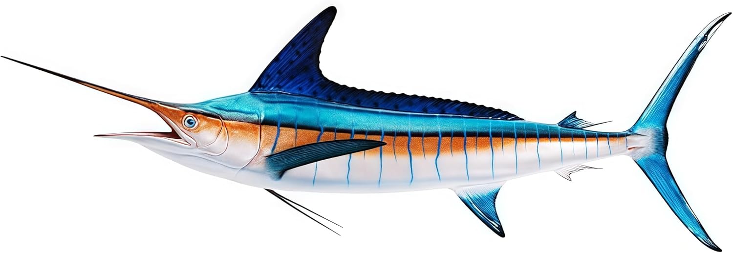 Fengshui Caishen Marlin Fish Wall Decor