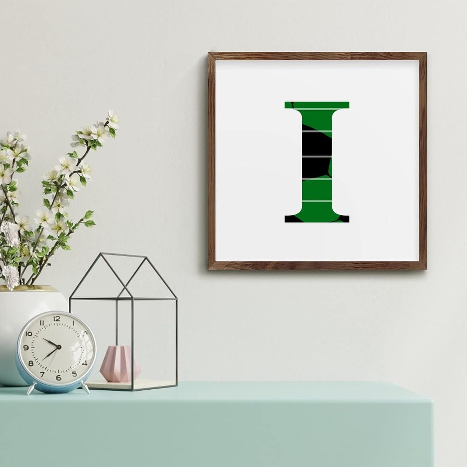 Sport Theme Green Black Soccer Alphabet Wall Sign