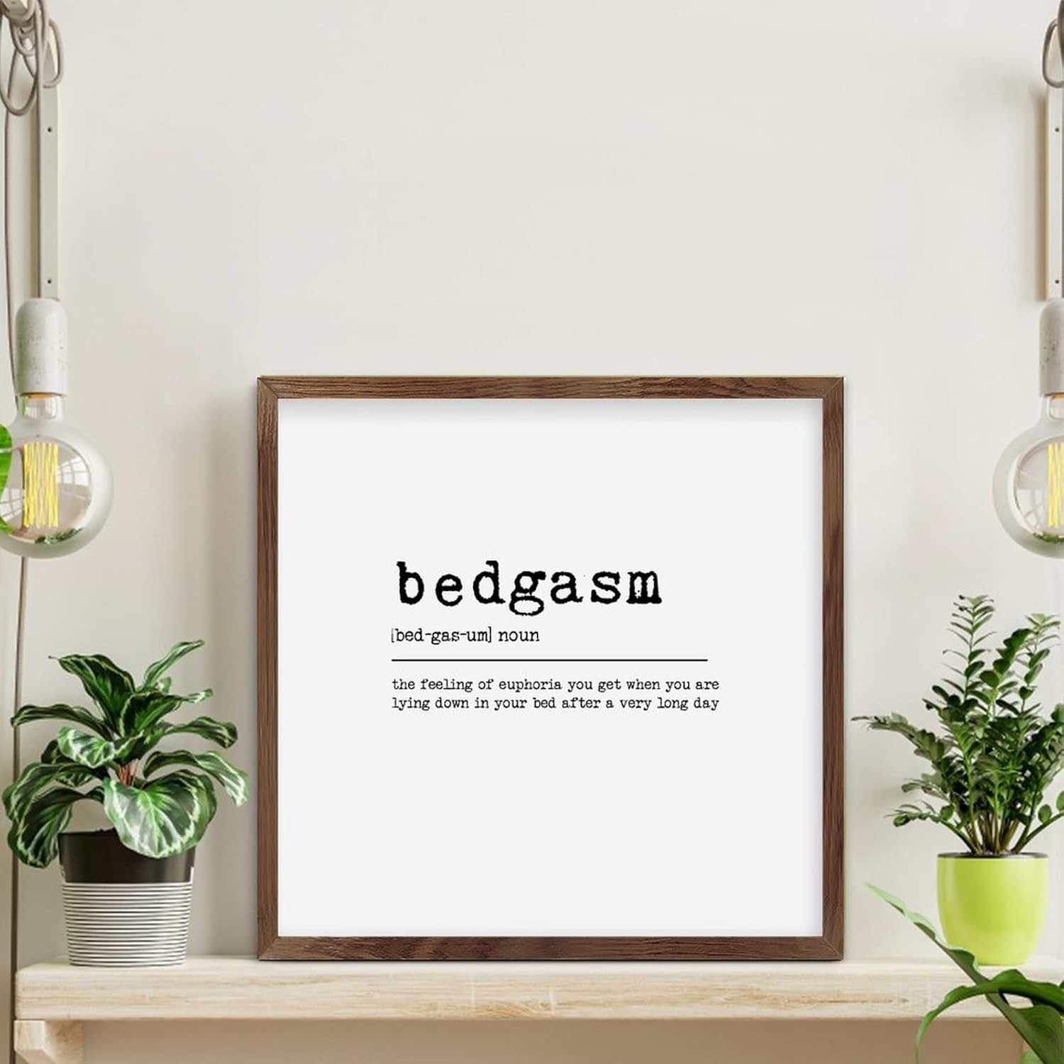 Personalized Framed Wall Art Sign 12x12in Wood Decor